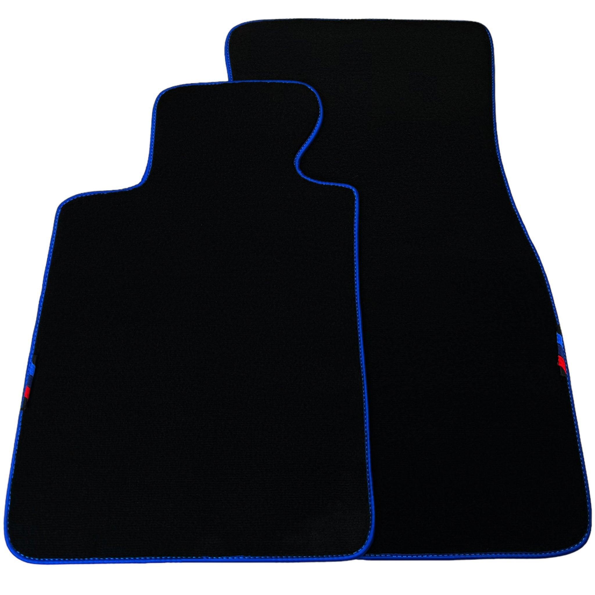 Black Floor Floor Mats For BMW X4M Series F98 | Blue Trim