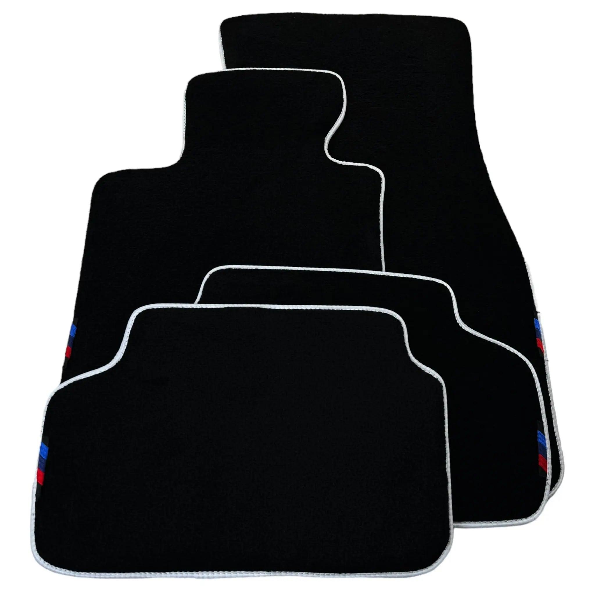 Black Floor Floor Mats For BMW X4M Series F98 | White Trim