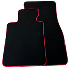 Black Floor Floor Mats For BMW X6 Series E71 | Red Trim