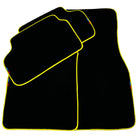 Black Floor Floor Mats For BMW X6 Series E71 | Fighter Jet Edition | Yellow Trim