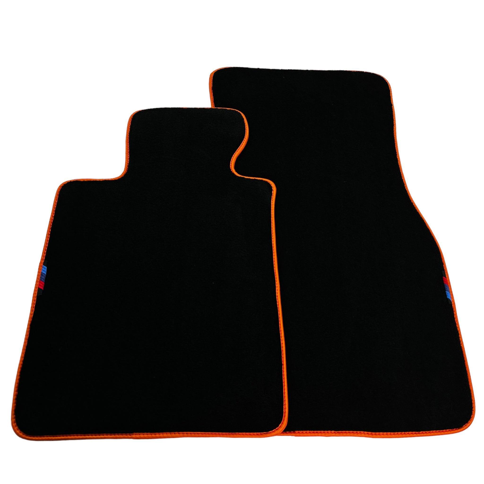 Black Floor Mats For BMW 5 Series G31 Wagon | Orange Trim