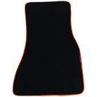 Black Floor Mats For BMW 7 Series E32 | Orange Trim