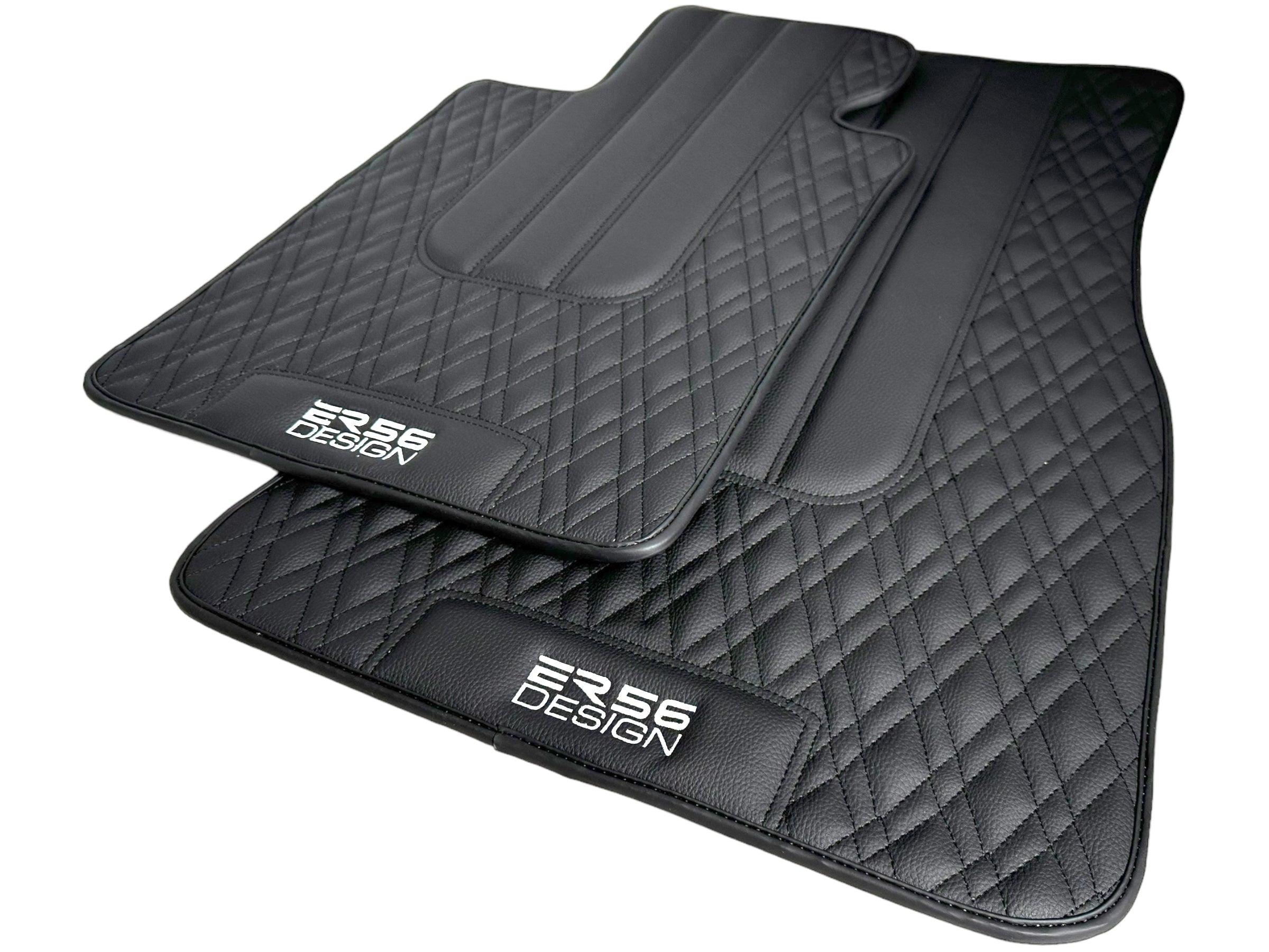 Floor Mats For BMW 2 Series F22 Black Leather Er56 Design - AutoWin