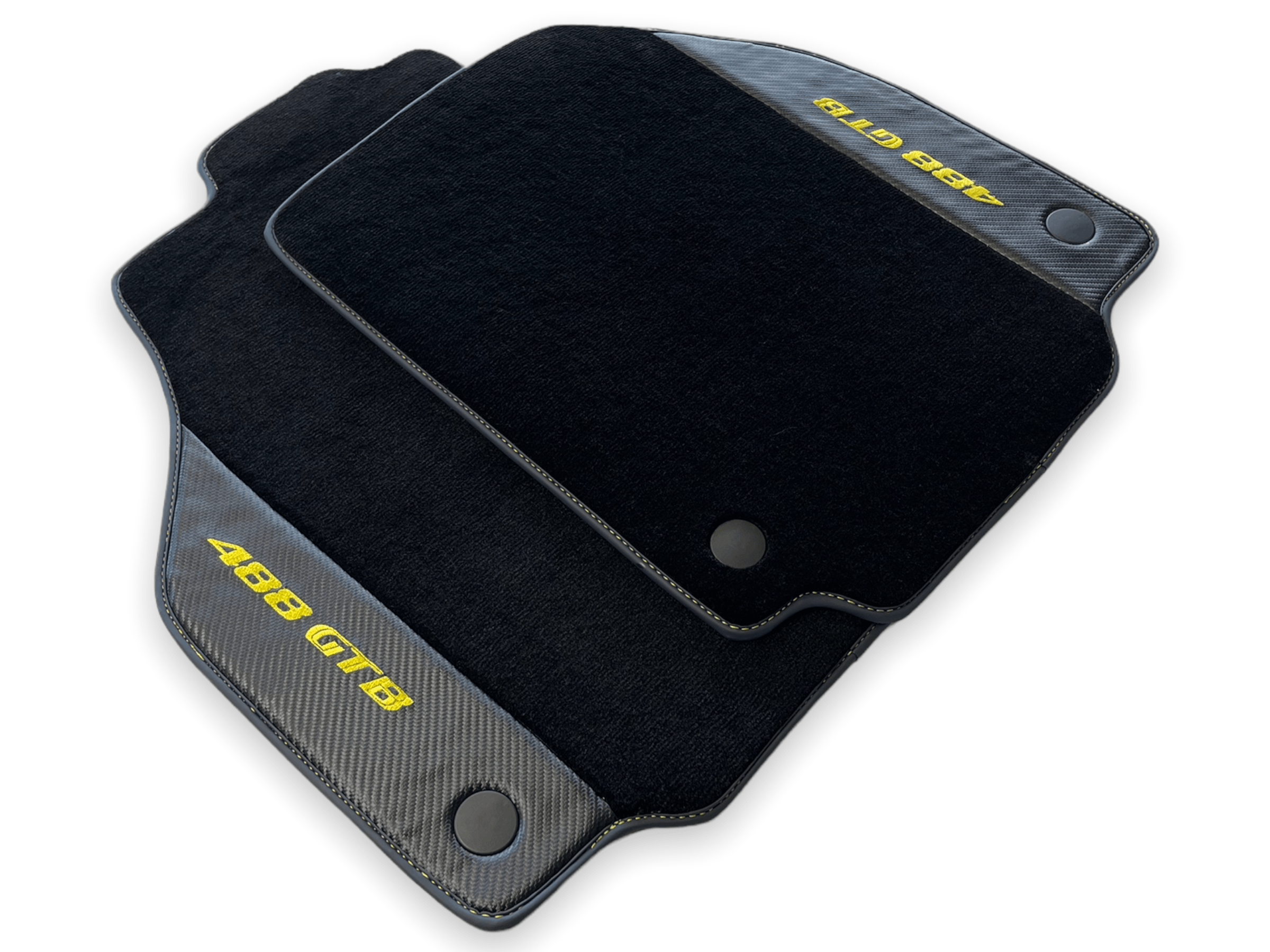 Floor Mats For Ferrari 488 GTB 2015-2022 Carpet With Carbon Fiber - AutoWin