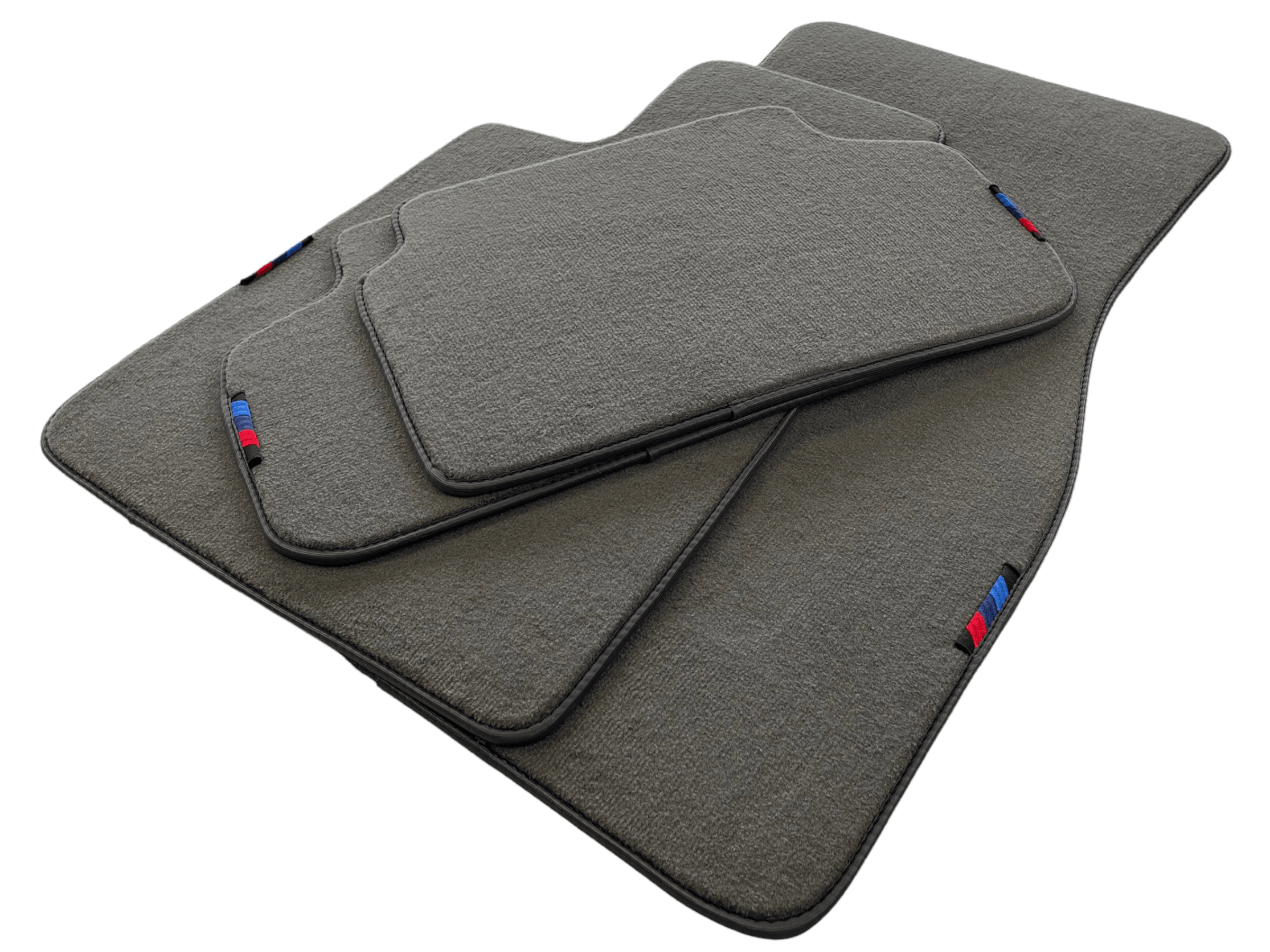 Gray Red Floor Mats For BMW 3 Series E90 With M Package AutoWin Brand - AutoWin