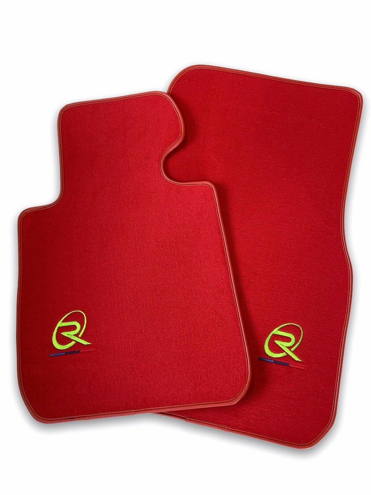 Red Floor Mats For BMW 3 Series E46 4-door Sedan ROVBUT Brand Tailored Set Perfect Fit Green SNIP Collection - AutoWin